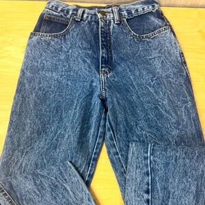 80’s Vintage Zena Relaxed Fit high waist straight leg Acid Wash Jeans size 7